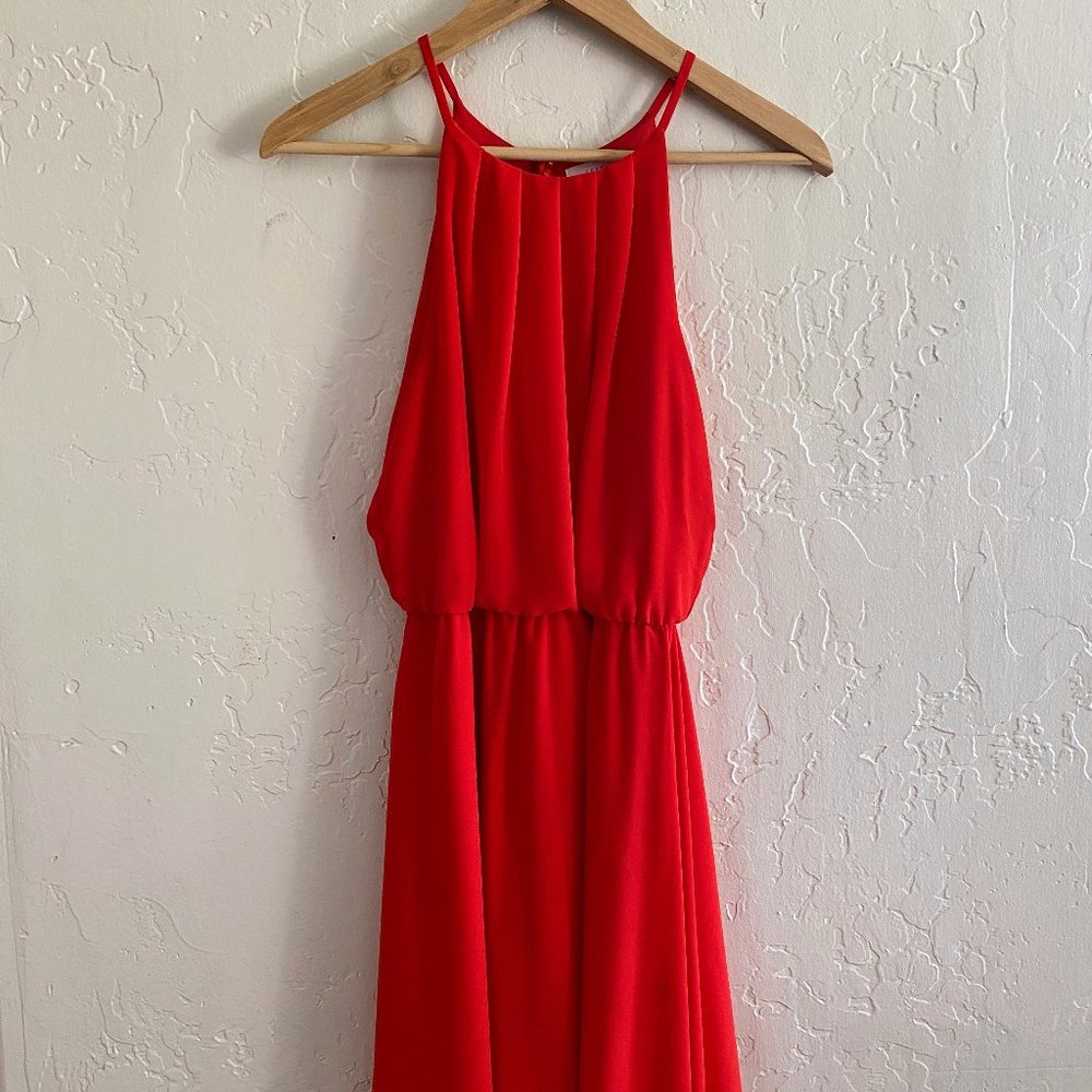 Lush Red Dress Halter Size Medium